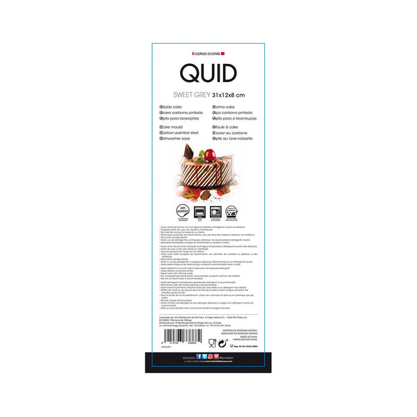 Gebäckbackform Quid Sweet Grey 31 x 12 x 8 cm