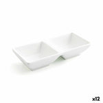 Tablett für Snacks Quid Select Weiß aus Keramik 15 x 7 cm (12 Stück) (Pack 12x)