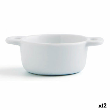 Satz für Appetithäppchen Quid Gastro Fun Weiß aus Keramik 10 x 7 x 4 cm (12 Stück)