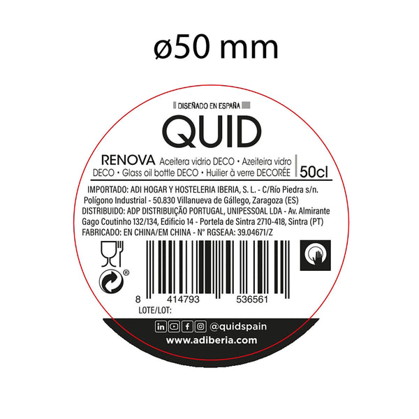 Ölfläschchen Quid Renova Durchsichtig Glas 500 ml