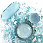 Schale Quid Boreal Blau aus Keramik 16 cm (6 Stück)