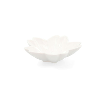 Tablett für Snacks Quid Select Weiß aus Keramik Blume (6 Stück) (Pack 6x)
