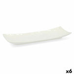 Tablett für Snacks Quid Select Weiß aus Keramik 20,5 x 7,5 cm (6 Stück) (Pack 6x)
