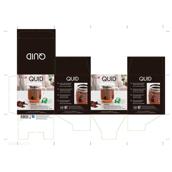 Filtertasse für Teeaufgüsse Quid Serenia Durchsichtig 350 ml (3 Stücke)