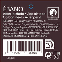 Obstschale Quid Ebano 28 x 11,5 cm Schwarz Metall