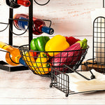 Obstschale Quid Ebano 28 x 11,5 cm Schwarz Metall