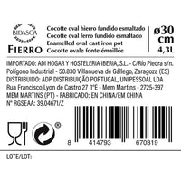 Topf mit Deckel Bidasoa Rot Metall (4,3 L)
