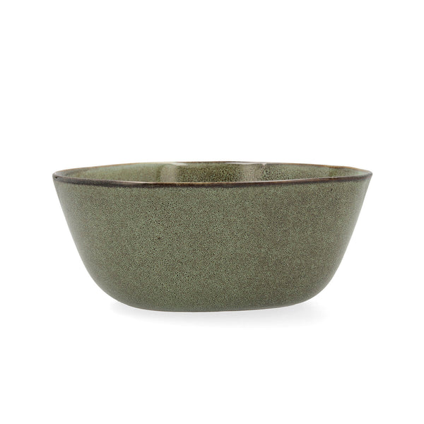 Salatschüssel Bidasoa Ikonic aus Keramik grün (20 x 19,5 x 8,5 cm) (Pack 3x)
