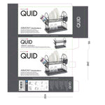 Abtropfer Quid Grau Metall (52 x 23 x 36 cm)