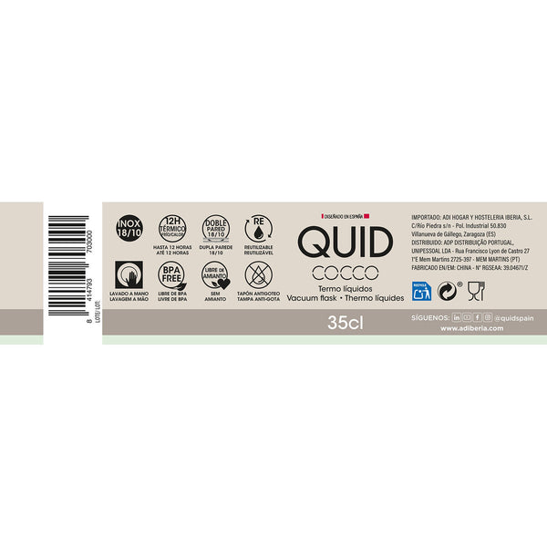 Thermosflasche Quid Cocco Weiß Metall 350 ml