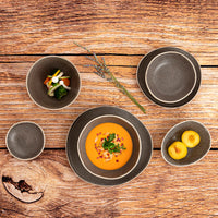 Suppenteller Bidasoa Gio aus Keramik Grau 19 cm (6 Stück)