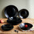 Geschirr-Set Arcopal Zelie Black Schwarz 12 Stücke