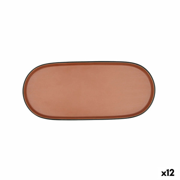 Tablett für Snacks Bidasoa Gio Braun Kunststoff 28 x 12 cm (12 Stück)
