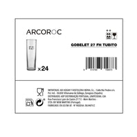Gläserset Arcoroc Tubito Durchsichtig Glas 270 ml Röhre 24 Stück