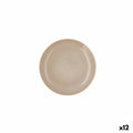 Flacher Teller Ariane Porous Beige aus Keramik Ø 21 cm (12 Stück)