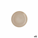 Flacher Teller Ariane Porous Beige aus Keramik Ø 21 cm (12 Stück)