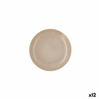 Flacher Teller Ariane Porous Beige aus Keramik Ø 21 cm (12 Stück)