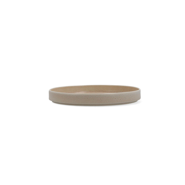 Flacher Teller Ariane Porous Beige aus Keramik Ø 21 cm (4 Stück)