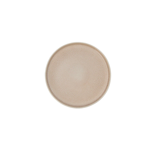 Flacher Teller Ariane Porous Beige aus Keramik Ø 21 cm (4 Stück)