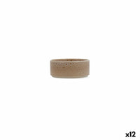 Satz für Appetithäppchen Ariane Porous Beige aus Keramik 12 cm (12 Stück)