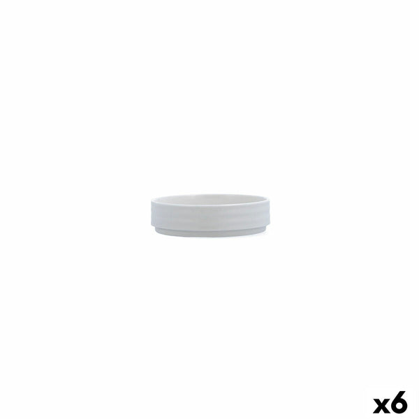 Satz für Appetithäppchen Ariane Artisan Weiß aus Keramik 12 cm (6 Stück)