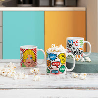 Kop Quid Wow Comics Bunt aus Keramik 330 ml (12 Stück)
