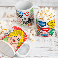 Kop Quid Wow Comics Bunt aus Keramik 330 ml (12 Stück)