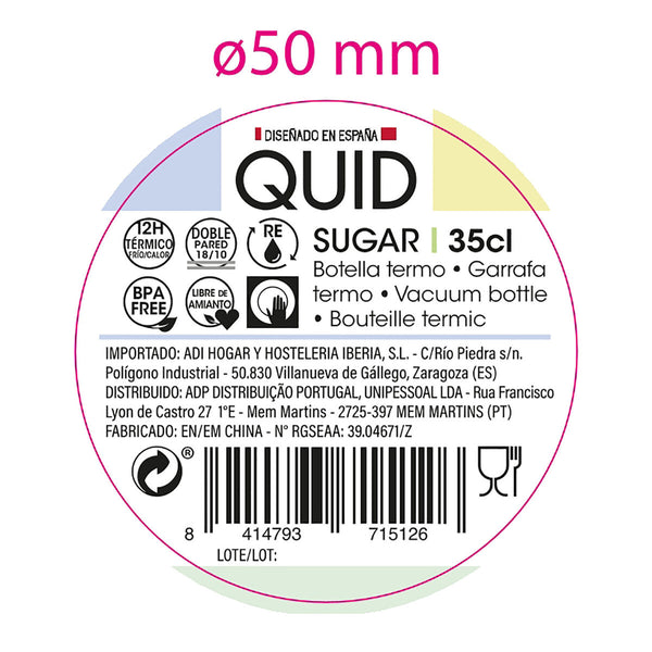 Thermosflasche Quid Sugar Gelb Metall 350 ml
