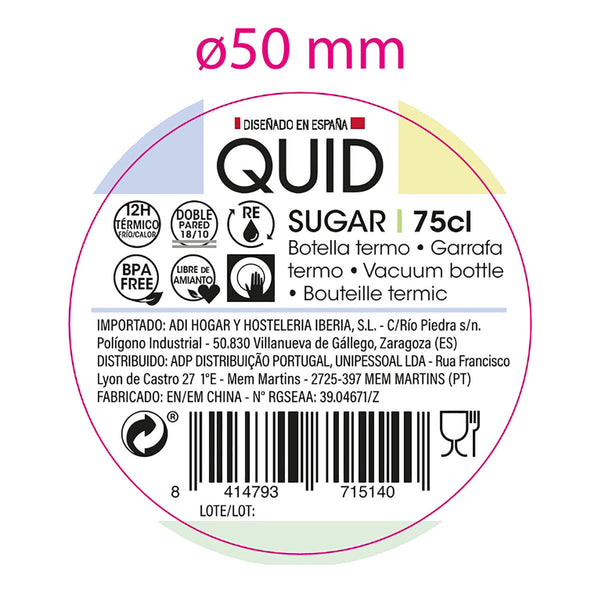 Thermosflasche Quid Sugar Blau Metall 750 ml