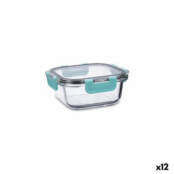 Lunchbox hermetisch Quid Purity karriert 530 ml Durchsichtig Glas (12 Stück)