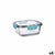 Lunchbox hermetisch Quid Purity karriert 800 ml Durchsichtig Glas (6 Stück)
