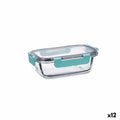 Lunchbox hermetisch Quid Purity rechteckig 630 ml Durchsichtig Glas (12 Stück)