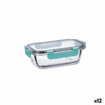 Lunchbox hermetisch Quid Purity rechteckig 630 ml Durchsichtig Glas (12 Stück)