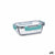 Lunchbox hermetisch Quid Purity rechteckig 630 ml Durchsichtig Glas (12 Stück)