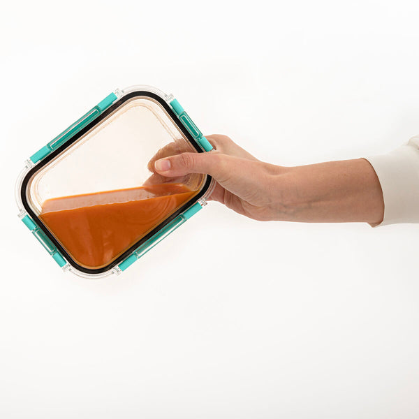 Lunchbox hermetisch Quid Purity rechteckig 1,04 L Durchsichtig Glas (6 Stück)