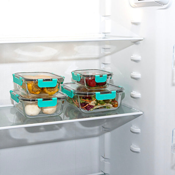 Lunchbox hermetisch Quid Purity rechteckig 1,04 L Durchsichtig Glas (6 Stück)