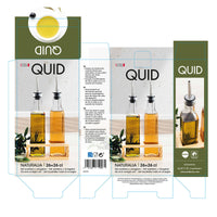 Öl- und Essig-Set Quid Naturalia Durchsichtig Glas 260 ml