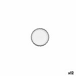 Tablett für Snacks Quid Gastro Weiß Schwarz aus Keramik 10,5 x 3 cm (12 Stück)