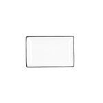 Tablett für Snacks Quid Gastro Weiß Schwarz aus Keramik 20 x 13 x 2 cm (6 Stück)