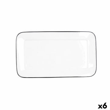 Tablett für Snacks Quid Gastro Weiß aus Keramik 31 x 18 cm (6 Stück)