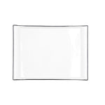 Tablett für Snacks Quid Gastro Weiß Schwarz aus Keramik 31 x 23 cm (6 Stück)