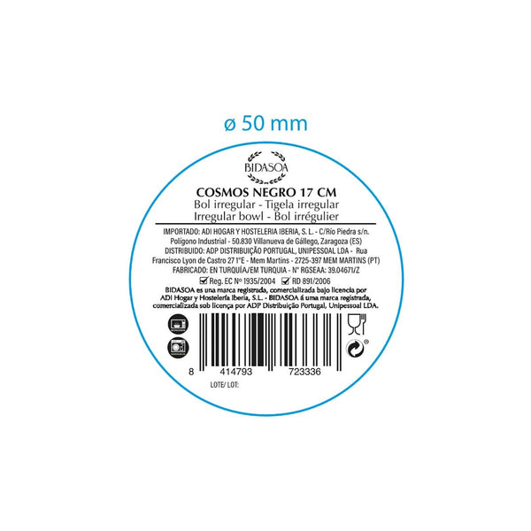 Satz für Appetithäppchen Bidasoa Cosmos Grau aus Keramik 17 cm
