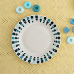 Flacher Teller Quid Simetric Blau aus Keramik 23 cm (12 Stück)