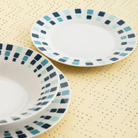 Flacher Teller Quid Simetric Blau aus Keramik 23 cm (12 Stück)