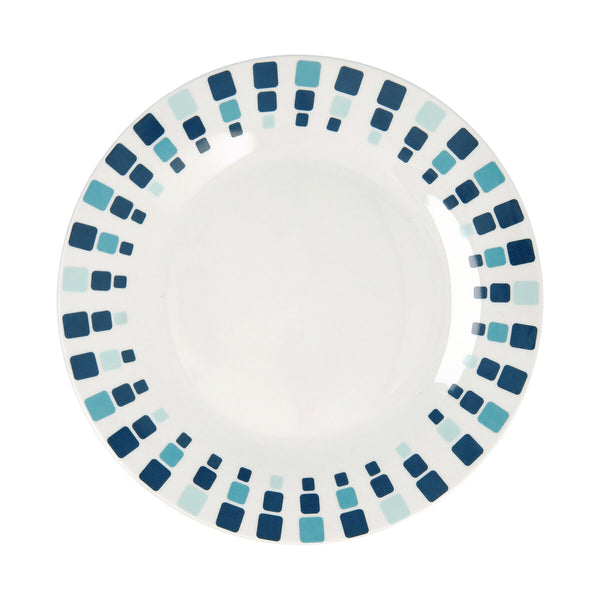 Flacher Teller Quid Simetric Blau aus Keramik 23 cm (12 Stück)