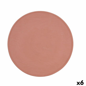 Flacher Teller Quid Mineral Terrakotta aus Keramik 33 cm (6 Stück)