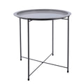 Beistelltisch Vinthera Moa Stahl 47 x 50 cm Grau Metall