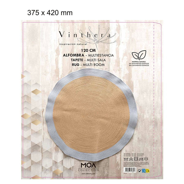 Teppich Vinthera Moa Jute Grau 120 cm