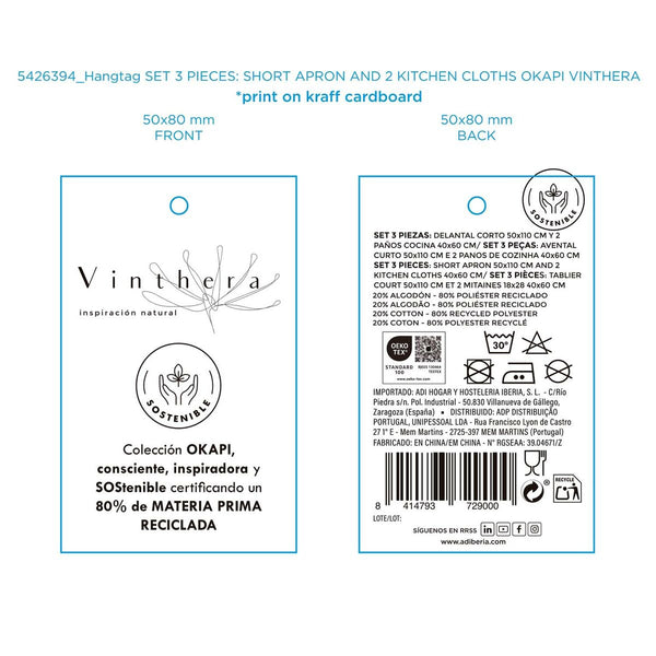 Küchenset Vinthera Okapi zweifarbig Textil 3 Stücke