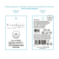 Untersetzer-Set Vinthera Okapi zweifarbig Textil 33 x 45 cm 2 Stücke